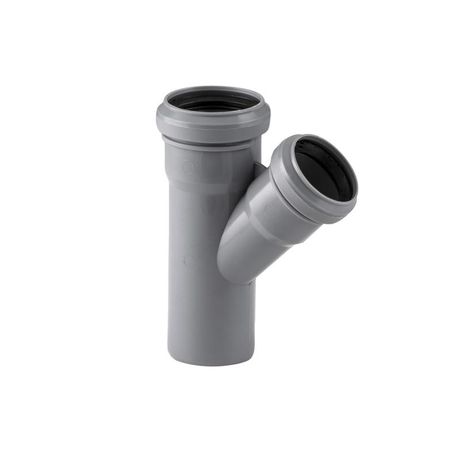 Тройник ВК ПП 50/40х67 G сер. RTP 33465