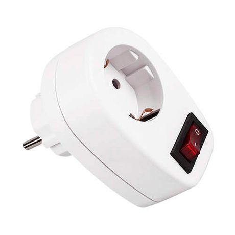 Переходник евро AD-1GS 16А/3.5кВт с выкл. з/к JAZZway 4897062853387