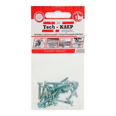 Винт DIN7985 с полукруглой головкой оцинк. М3х30 (16 шт) - пакет ( 0,03 кг) | 126566 Tech-KREP