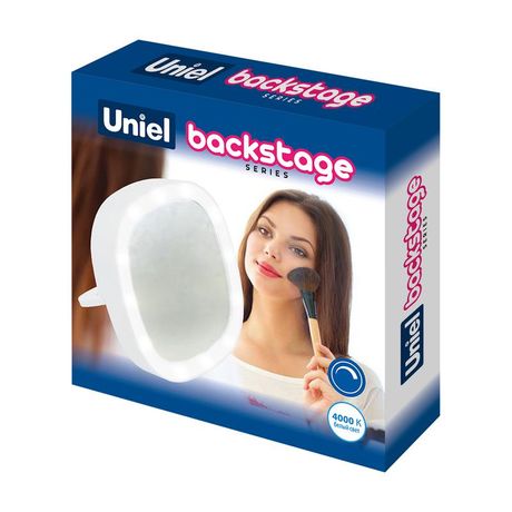 Зеркало карманное с подсветкой ULK-F71 3AAA WHITE На батарейках 3AАА (не в/к). Белый. ТМ Uniel - UL-00007511