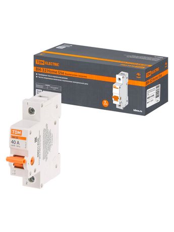 Выключатель нагрузки модульный (мини-рубильник) ВН-32 1P 40A Home Use | SQ0211-0105 TDM
