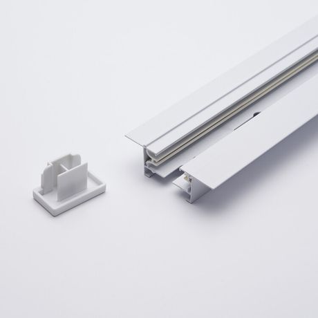 Шинопровод осветительный встраиваемый для трековых светильников, белый, 3м, в наборе токовод, заглушка, крепление, CAB1004 | 10355 Feron