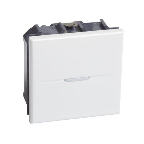 Выключатель аксиальный 1-кл. 2мод. СП Axolute 10А IP20 винтов. клеммы бел. Leg BTC HD4001M2N Legrand