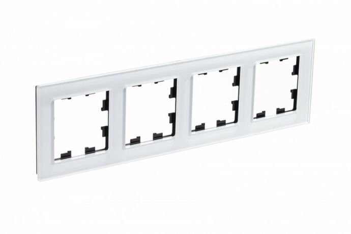 Рамка четырехпостовая ATLASDESIGN NATURE, ОРГАНИЧЕСКОЕ СТЕКЛО БЕЛЫЙ - ATN320104 APC