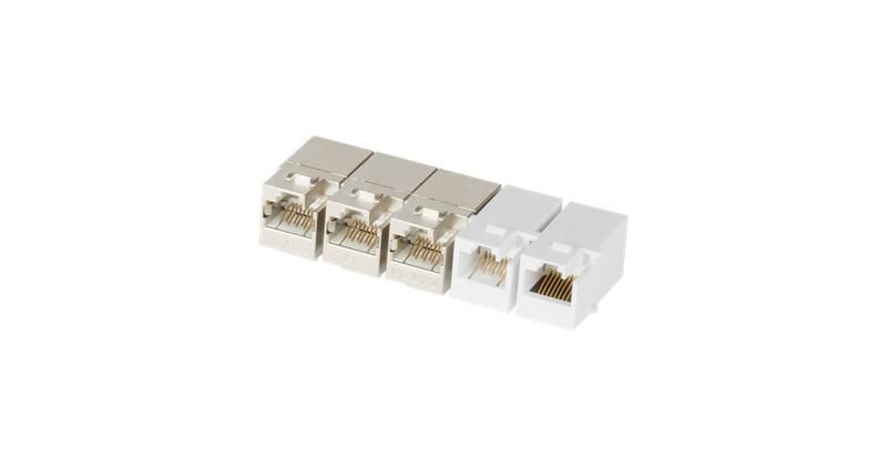Соединитель Keystone кат.5E (класс D) 100МГц RJ45-RJ45 (8P8C) полный экран для системы мониторинга гарантия: 5 лет расширен. / 25 системн. металлик NIKOMAX NMC-KJSD55C-LS-MT ЭКО22771