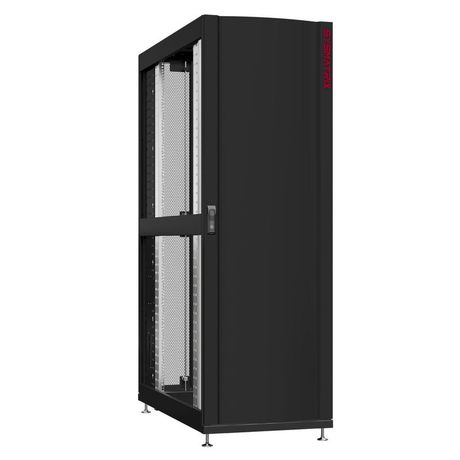 Шкаф серверный 48U 800х1200 передняя дверь: одностворчатая глухой металл IP51. задняя двустворчатая перфорированная IP20. боковые панели: без. цвет: черный RAL9005 - NS 8248.9240 SYSMATRIX