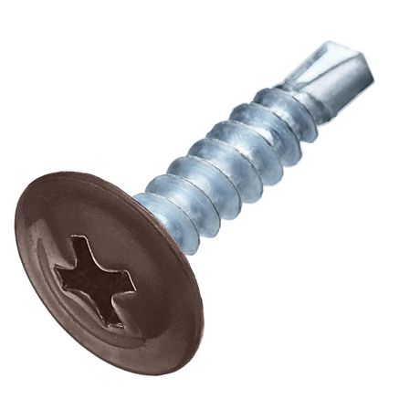 Саморез металл-металл 4.2х19 прессшайба сверло RAL 8017 шоколад./корич. (европодвес) (уп.20шт) СТРОЙМЕТИЗ 2530151