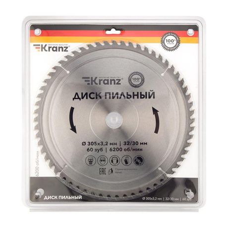 Диск пильный 305 мм х 60 зуб 32/30 | KR-92-0135 Kranz