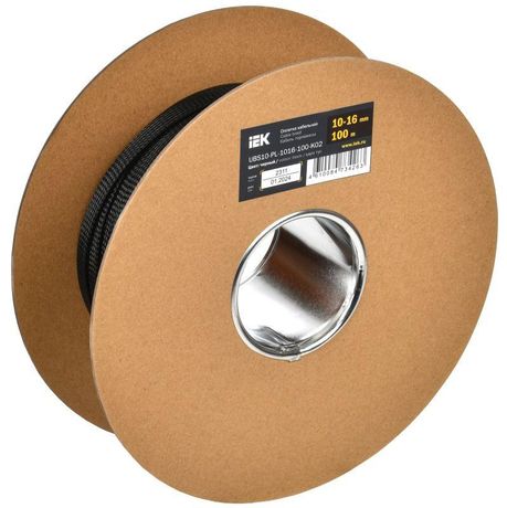 Оплетка кабельная 10-16мм полиэстер 100м черная | UBS10-PL-1016-100-K02 IEK