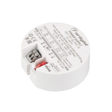 Блок питания ARJ-SP-36-PFC-R (36W, 15-42V, 0.8-0.85A) (ARL, драйвер для светодиодов и светильников, IP20 пластик, 5 лет) - 048774 Arlight
