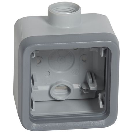 Коробка с каб. вводом PLEXO 1п. cер. Leg 069652 Legrand