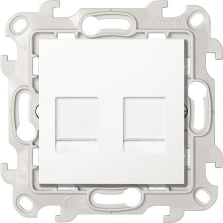 Розетка информационная белый 2xRJ45 Cat.6 UTP Simon 24 Harmonie | 2410600-030