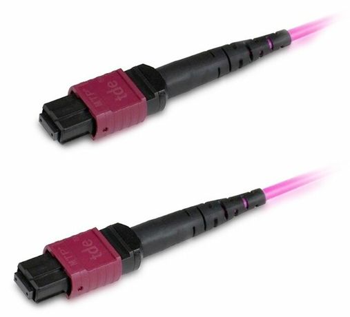 Патч-корд FHD-MC3-504-MPOF12/PS-MPOF12/PS-A-3M-LSZH-MG волоконно-оптический MPO (мама)-MPO (мама) тип A 12 волокон 50/125 (OM4) 40/100G LSZH 3м Hyperline 361588