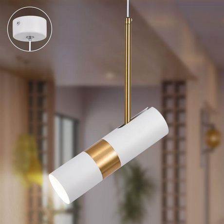 Светильник подвесной (подвес) PL33 WH/GD MR16 GU10 потолочный цилиндр белый, золото | Б0061381 ЭРА