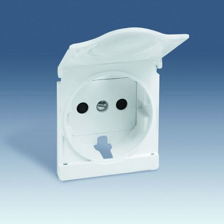 Накладка на 75432- 75464-69 с защ. шторки и крышкой Simon82 Centralizations алюм. 82090-53