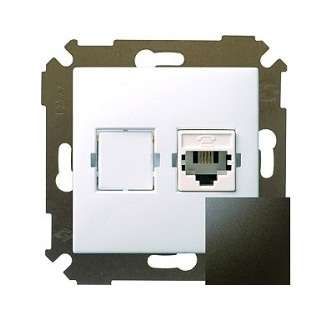 Механизм розетки телеф. СП Simon34 RJ11 графит Simon 34480-038