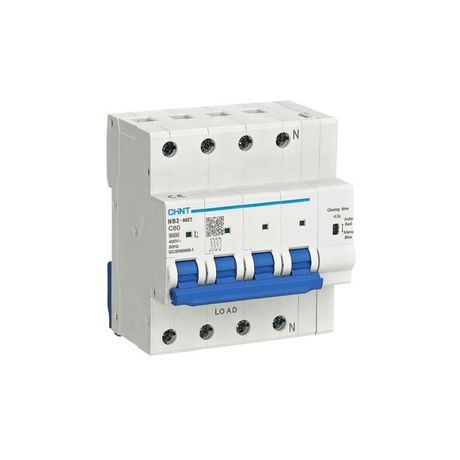 Выключатель автоматический модульный 4п (3P+N) C 80А 6кА NB2-80ZT (R) CHINT 448270