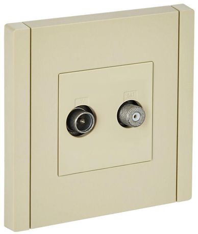 Розетка 2-м TV+SAT FORTE&PIANO FP438 ваниль IEK FP-AF20-O-K10