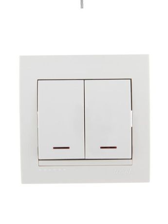 Выключатель 2-кл. СП Deriy 10А с подсветкой бел. LEZARD 702-0202-112