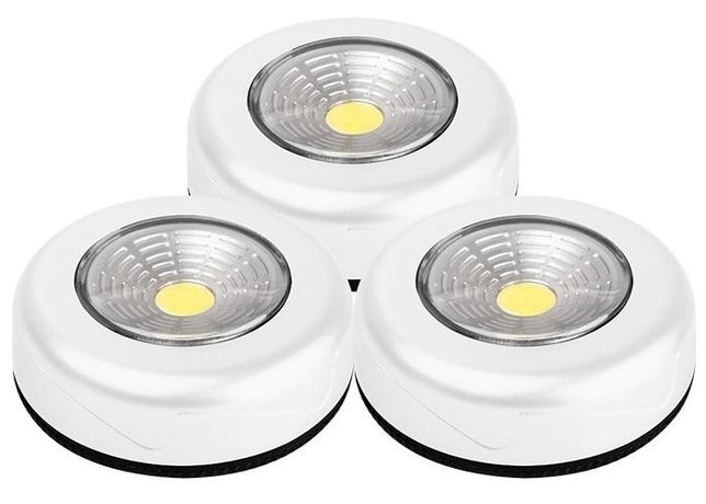 Светильник светодиодный TF3-3xL1W-wh пушлайт 1Вт COB 7500К IP20 50лм 3хAAA (не в компл.) бел. (уп.3шт) ФАZА 5033733 ФАЗА