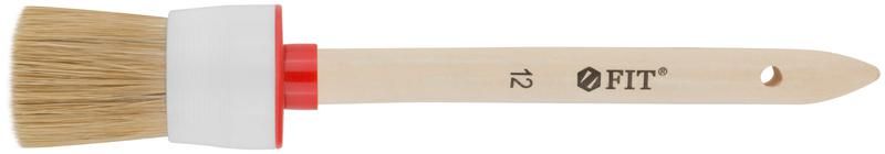 Кисть круглая натуральная светлая щетина №12 (45мм) FIT 01307 РОС