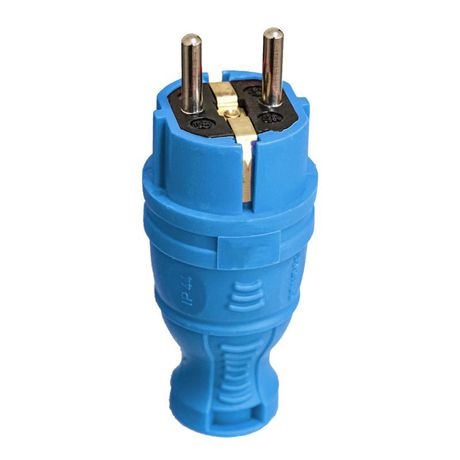 Вилка прямая с заземл. IP44 каучук син. TOKOV TKE-C08-KV-Z ELECTRIC