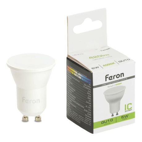 Лампа светодиодная LED 5вт 230в GU10 белый - LB-272 51222 FERON