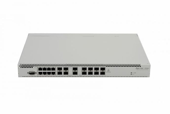 Терминал станционный 8 портов SFP-xPON 4 комбопорта 10/100/1000 2 порта SFP+(10G) встроенный коммутатор L2+ RSSI ELTEX LTE-8X