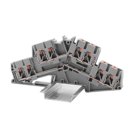 Клемма двухуровневая зажим push-in 8 точек подключения 2.5кв.мм сер. DKC VPRTT-2.5S-QT ДКС