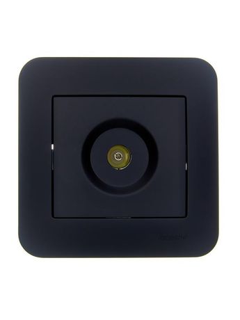 Розетка телевизионная проходная TV СП ASTI IP20 в сборе черн. бархат LEZARD 7081-4242-129