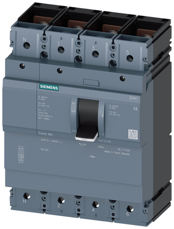 Разъединитель 3VA1 IEC frame 400 4п SD100 In=400А без защ. от перегрузки и коротк. замык. Siemens 3VA13401AA420AA0 Siemens арт. 3VA13401AA420AA0