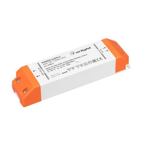 Блок питания ARV-SP-12050-PFC (12V, 4.16A, 50W) (Arlight, IP20 Пластик, 5 лет) | 038817 Arlight