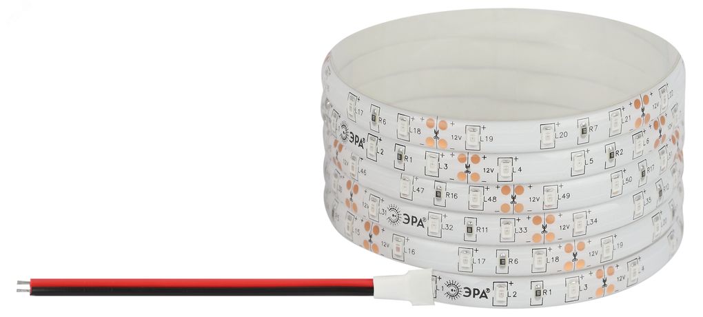 Светодиодная лента LS2835-4,8-60-12-G-IP65-1 year-5m, зеленый, 5м - Б0059898 ЭРА