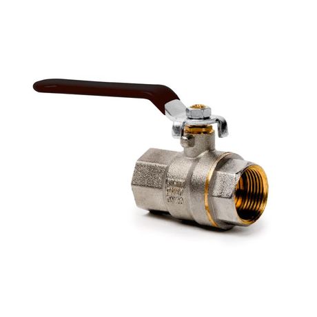 Кран шаровой ручка рычаг латунь внутр./внутр. резьба 2дюйм PN40 никель RTP 35100