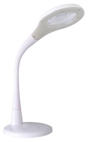 Светильник светодиодный настольный KD-790 C01 7Вт 4000К 230В сенсор. вкл. 4 уровня яркости лупа 3х/5х бел. Camelion 12484