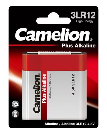 Элемент питания алкалиновый "квадрат" 3LR12 Plus Alkaline (батарейка 4.5В) (блист.1шт) Camelion 1656