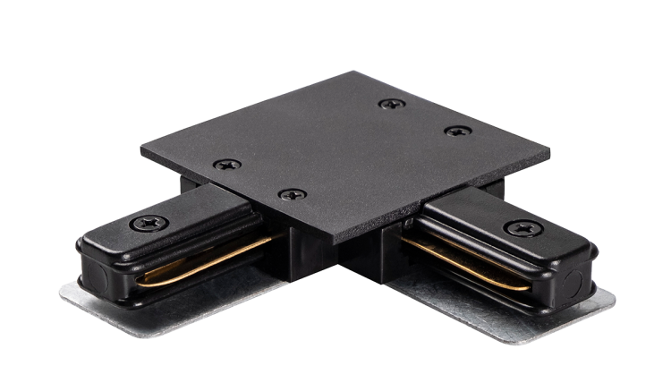 Коннектор для встраиваемого шинопровода чёрный L-образный PTR/R CL-BL | .5031852 Jazzway