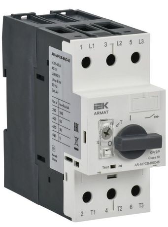 Автоматический выключатель защиты двигателя ARMAT B6 GV2P 32-45А IEK - AR-MPCB-B6C45