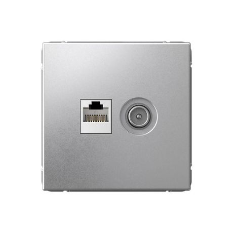 Розетка компьютерная + телевизионная 2-м ArtGallery RJ45 TV кат.5E алюм. SE GAL000389 APC