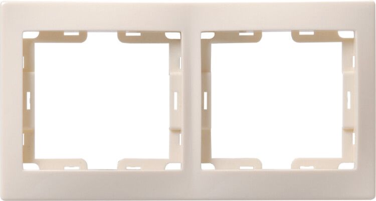 КВАРТА Кремовый Рамка 2-местная вертикальная РВ-2-ККм | EMK21-K33-DM GENERICA IEK