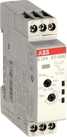 Реле времени CT-AHD.12 модульное (задержка на отключ.) 24-48B DC, 24- 240B AC (7 временных диапазонов 0,05с...100ч) 1ПК | 1SVR500110R0000 ABB
