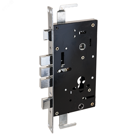 Замок врезной цилиндровый без ручек и механизма секрета для мелаллических дверей, АЛЛЮР ЗВ1-09АТМ-L хром - 1560 ПТК