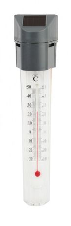 Светильник садовый-градусник на солнечной батарее, сталь, пластик, серый, 33 см ERATR024-02 - Б0038503 ЭРА