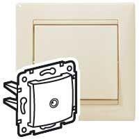 Розетка телевизионная оконечная TV СП Valena 10дБ механизм сл. кость (DIY-упак.) IEK 695617 Legrand