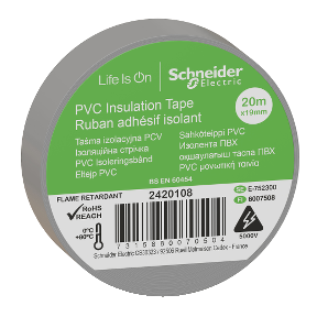 СЕРАЯ | 2420108 Schneider Electric ИЗОЛЕНТА ПВХ 19мм Х 20м