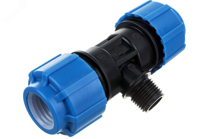 Тройник ПНД компрессионный НР 40 х 1 1/2' - 51411240 Политэк