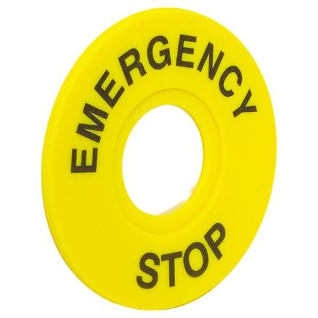 Табличка для кнопок 22 мм "EMERGENCY STOP" | scep-es EKF