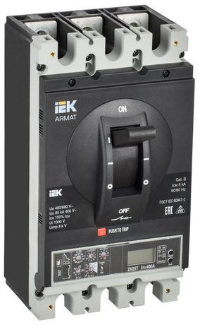 Выключатель автоматический в литом корпусе ARMAT 3P типоразмер I 85кА 630А расцепитель электронный продвинутый - AR-MCCB-3I-085-0630A-ELPC IEK