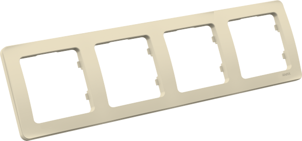 Рамка четырёхместная, скрытой установки, цвет слоновая кость | Р404-01 HEGEL