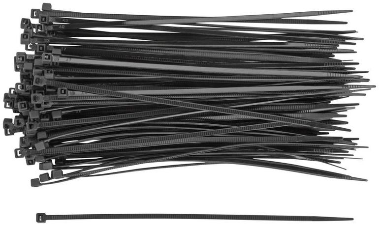 Хомуты нейлоновые, черные для проводов 100шт., 150х2,5мм - 60390 РОС